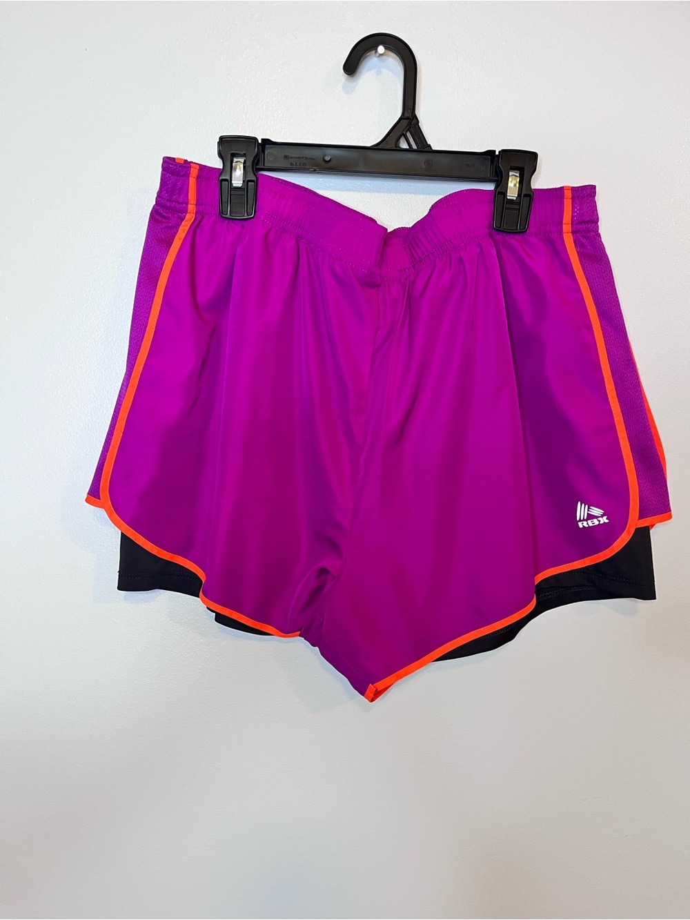 RBX Women’s Fuchsia Athletic Shorts with Orange Trim